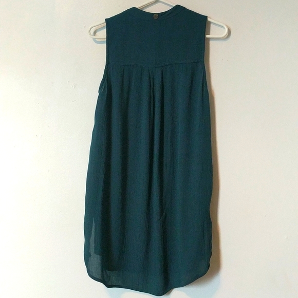 prAna Natassa Crinkled Tunic Petrol Blue XS - Picture 6 of 7